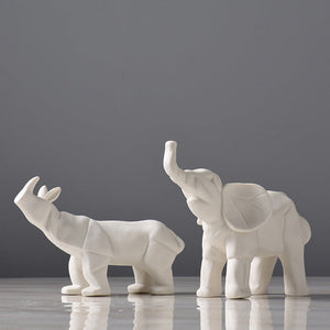 Elephant Rhinoceros Animal Sculpture - HOUSYE