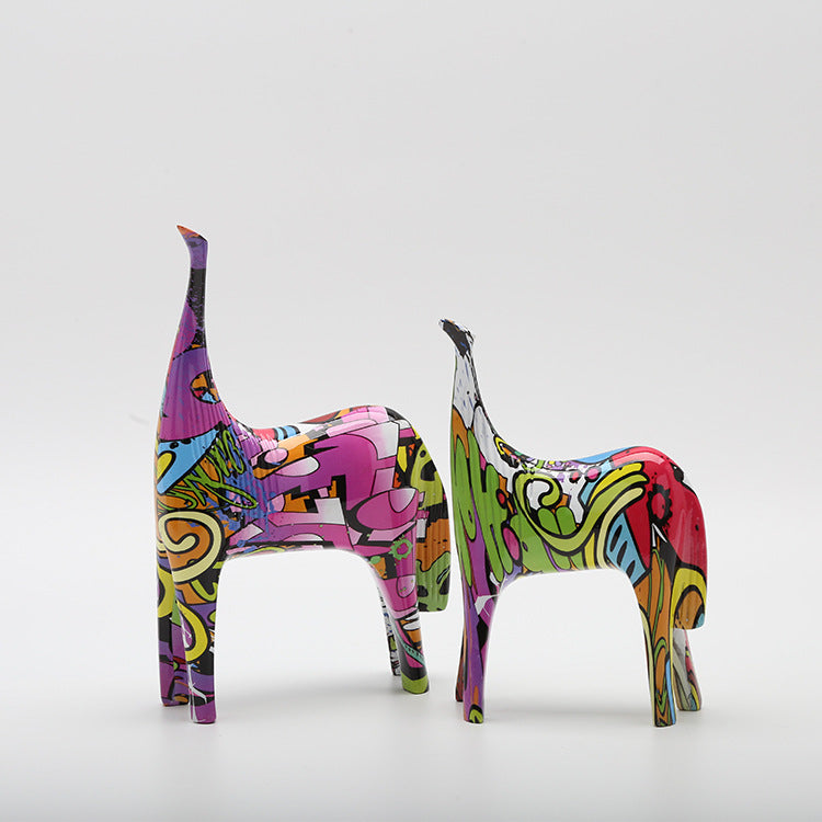 Abstract Colorful Animals Sculpture - A Set - HOUSYE