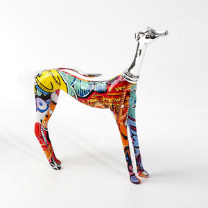 Abstract Dobermann Colorful Plating Sculpture - HOUSYE