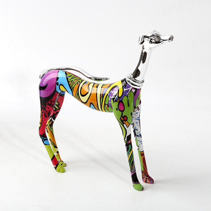 Abstract Dobermann Colorful Plating Sculpture - HOUSYE