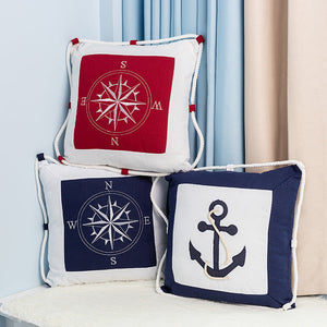 Cotton Iron Anchor Pillow - HOUSYE