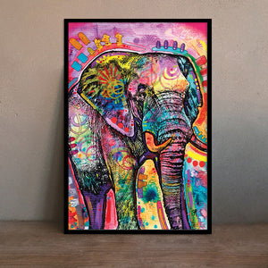 African Elephant Art Wall Painting - HOUSYE