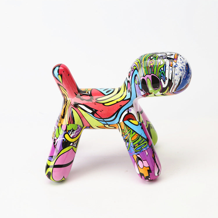 Resin Colorful Balloon Dog Animal Sculpture - HOUSYE