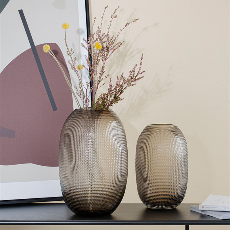 Modern Simple Brown Glass Vase - HOUSYE