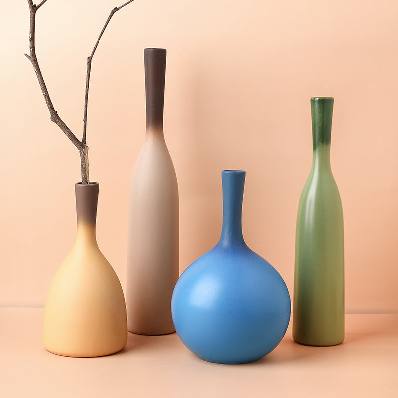 Simple Morandi Pure Color Vase - HOUSYE