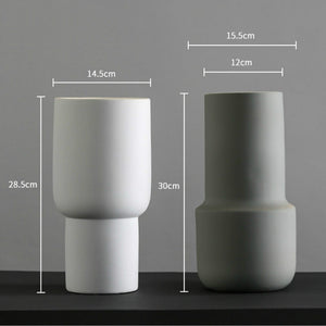 Grey Ceramic Vase - HOUSYE