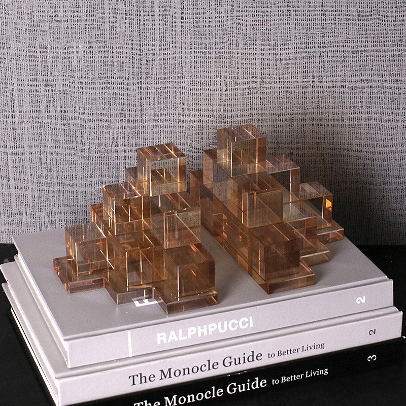 Simple K9 Crystal Bookend Office Decoration - HOUSYE