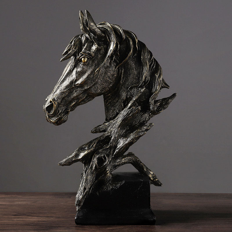 Contracted Resin Horse Sculpture - HOUSYE