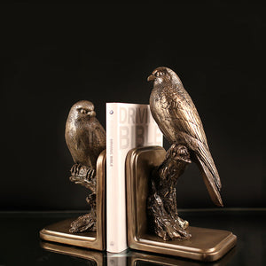 Golden Birds Sculpture Bookends - HOUSYE