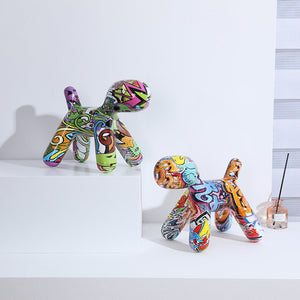 Resin Colorful Balloon Dog Animal Sculpture - HOUSYE