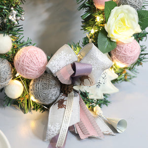 Christmas Pink Felt Garland - HOUSYE