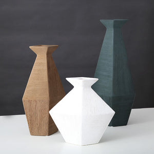 Simple Ceramic Morandi Color Flower Vase - HOUSYE