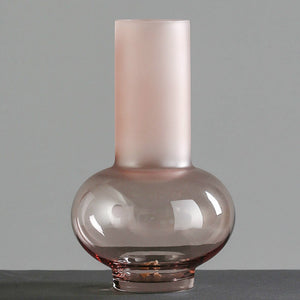 Pink Transparent Glass Vase - HOUSYE