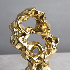 Simple Abstract Golden Ceramic Artware - HOUSYE