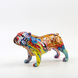 Colored Resin Bulldog Sculpture - HOUSYE