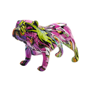 Colored Resin Bulldog Sculpture - HOUSYE