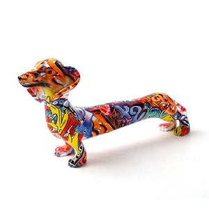 Colorful Dachshund Resin Sculpture - HOUSYE