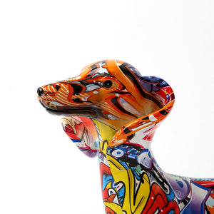 Colorful Dachshund Resin Sculpture - HOUSYE