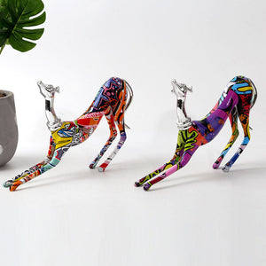 Colorful Dobermann Plating Sculpture - HOUSYE