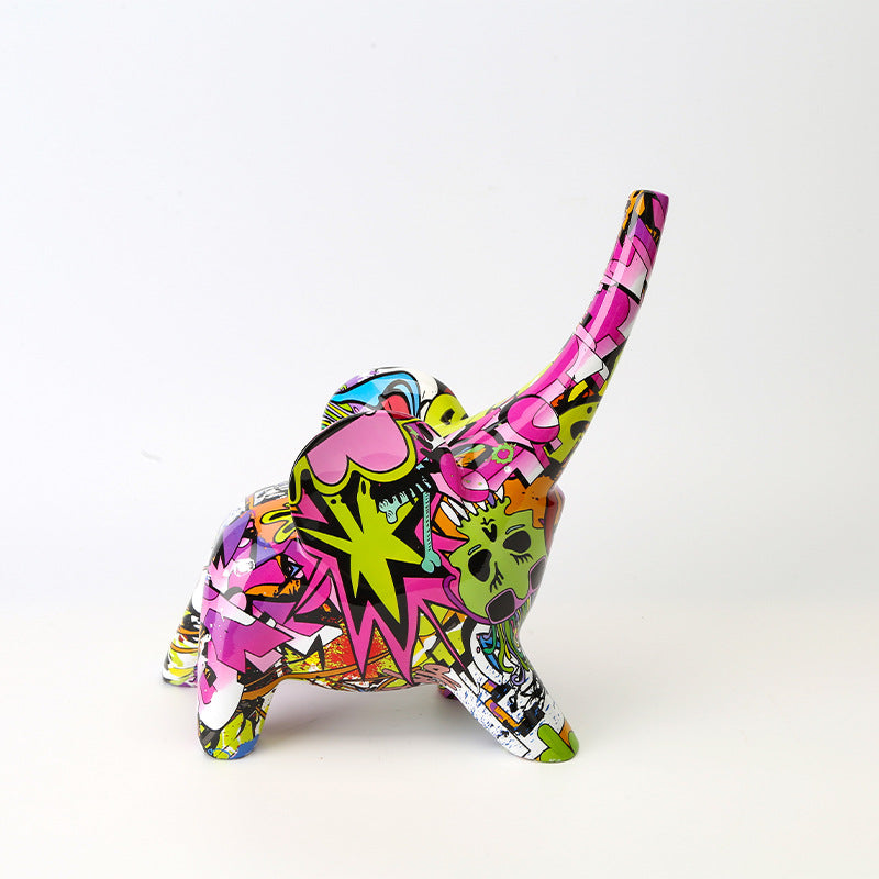 Colorful Small Elephant Sculpture - HOUSYE