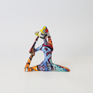 Colorful Yoga Girl Resin Sculpture - HOUSYE