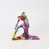 Colorful Yoga Girl Resin Sculpture - HOUSYE