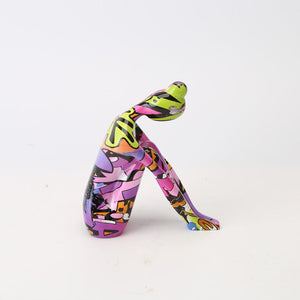 Colorful Yoga Girl Resin Sculpture - HOUSYE