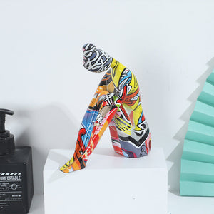 Colorful Yoga Girl Resin Sculpture - HOUSYE