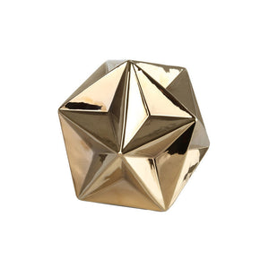 Simple Golden Ceramic Polyhedron Living Room Decoration - HOUSYE