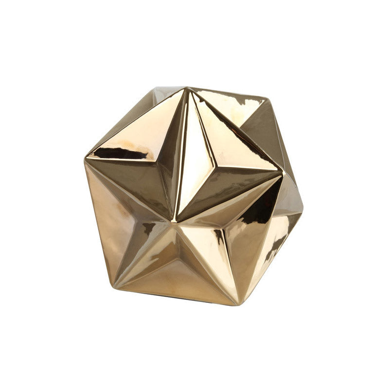 Simple Golden Ceramic Polyhedron Living Room Decoration - HOUSYE