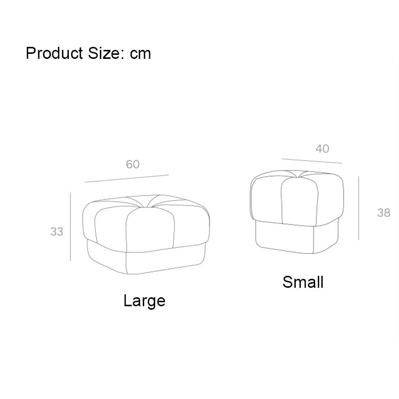 Modern Square Soft Stool - HOUSYE