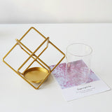 Geometric Metal Candle Holder - HOUSYE