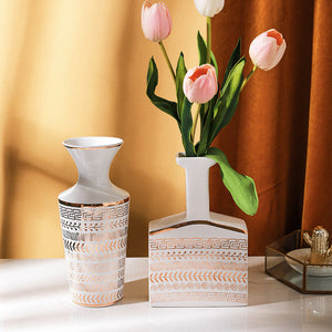 Modern Simple Pattern Ceramic Vase - HOUSYE