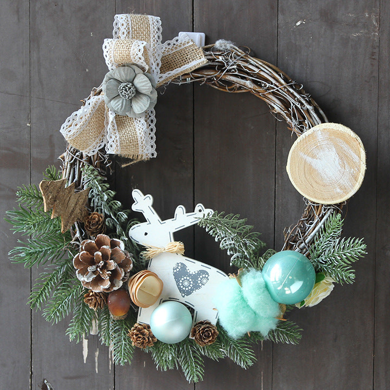 Christmas Hand Made Rattan Wreath - HOUSYE