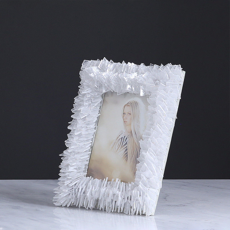 Creative Modern Minimalist Natural Spar White Photo Frame - HOUSYE