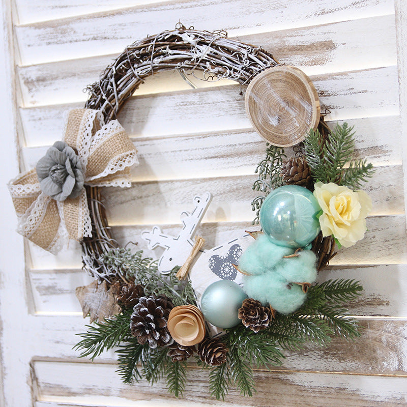 Christmas Hand Made Rattan Wreath - HOUSYE