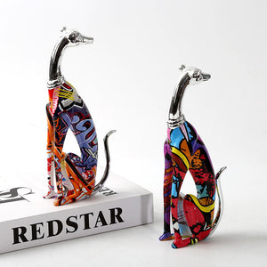 Dobermann Colorful Plating Sculpture - HOUSYE