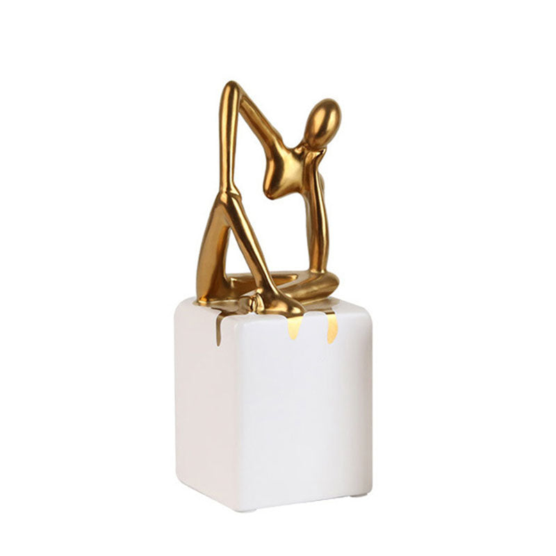 Creative Modern Minimalist Gold Ceramic Man - HOUSYE