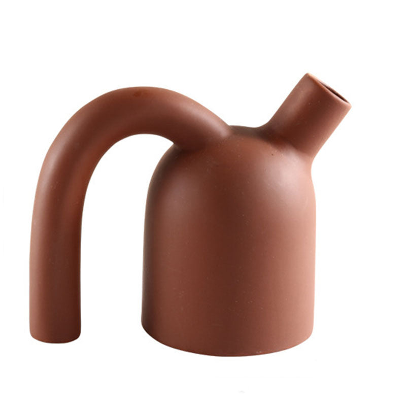 Morandi Simple Ceramic Kettle Shape Vase - HOUSYE