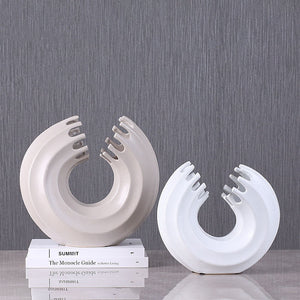 Nordic Minimalist Ceramic Creative Circular Pattern Design - HOUSYE