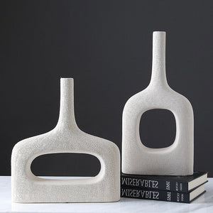 Minimalist Ceramic Granular Vase - HOUSYE