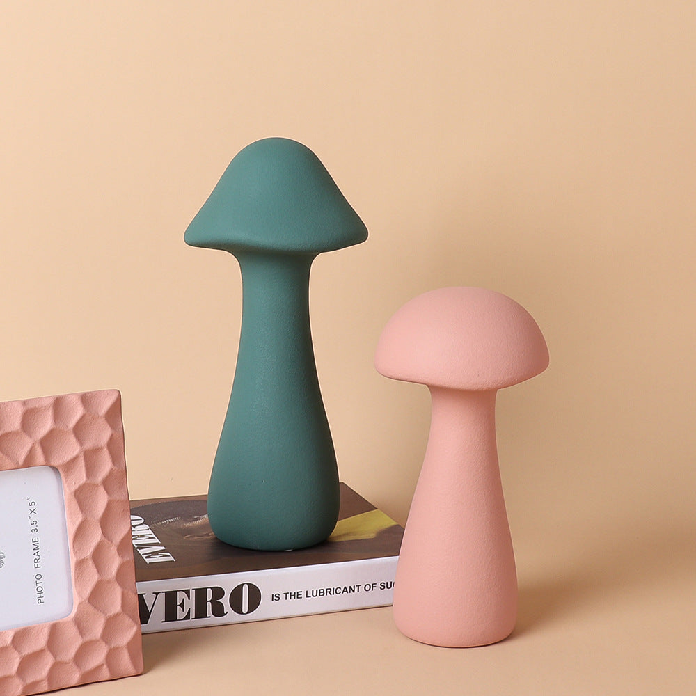 Morandi Ceramic Mushroom Ornaments - HOUSYE