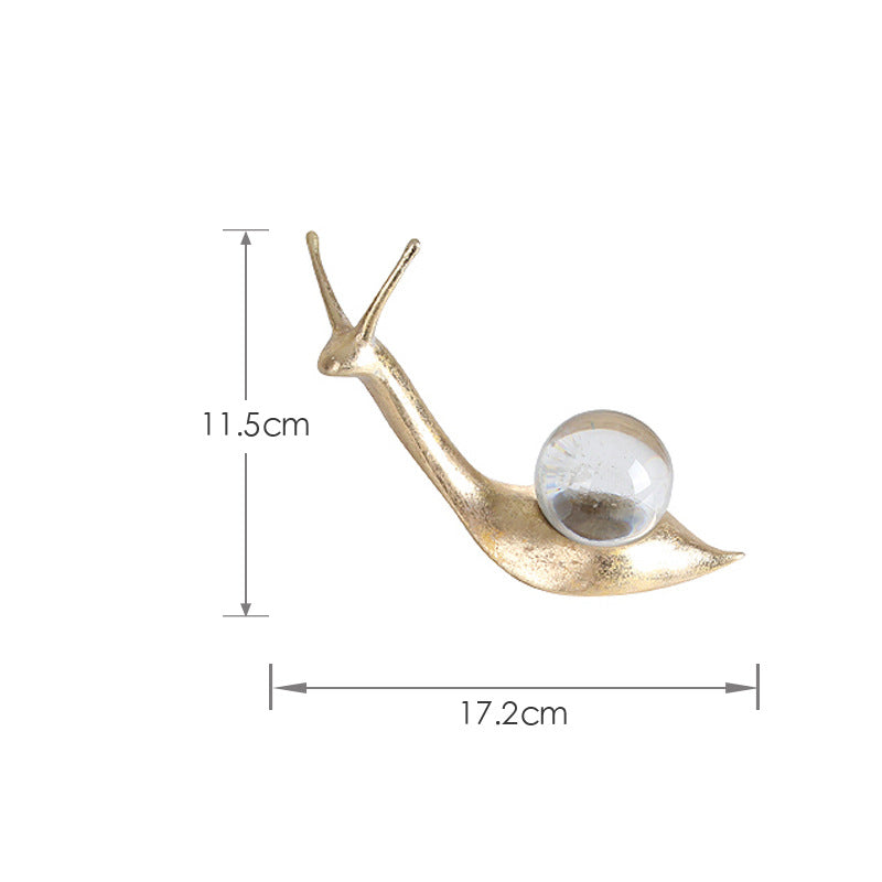 Crystal Snail Sculpture Modern Living Room Craft Decorations - HOUSYE