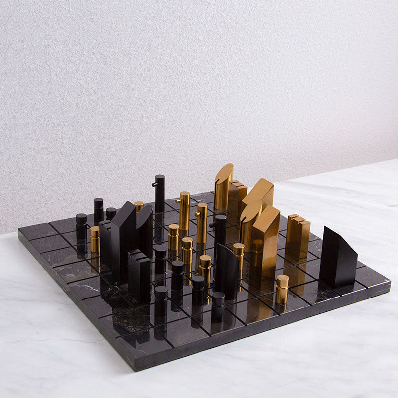 Modern Marble Metal Chess Art Crafts - HOUSYE