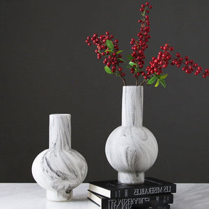 Minimalist Handmade Glass Ball Marble Pattern Vase - HOUSYE