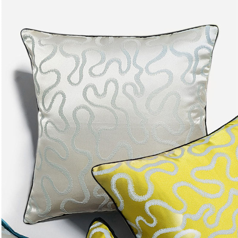 Solid-color Geometric Polyester Pillow Cover - HOUSYE