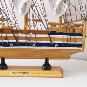 Wooden Sailboat Model - HOUSYE