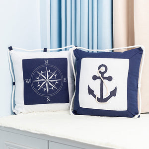 Cotton Iron Anchor Pillow - HOUSYE