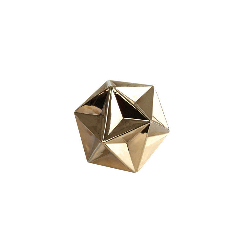 Simple Golden Ceramic Polyhedron Living Room Decoration - HOUSYE