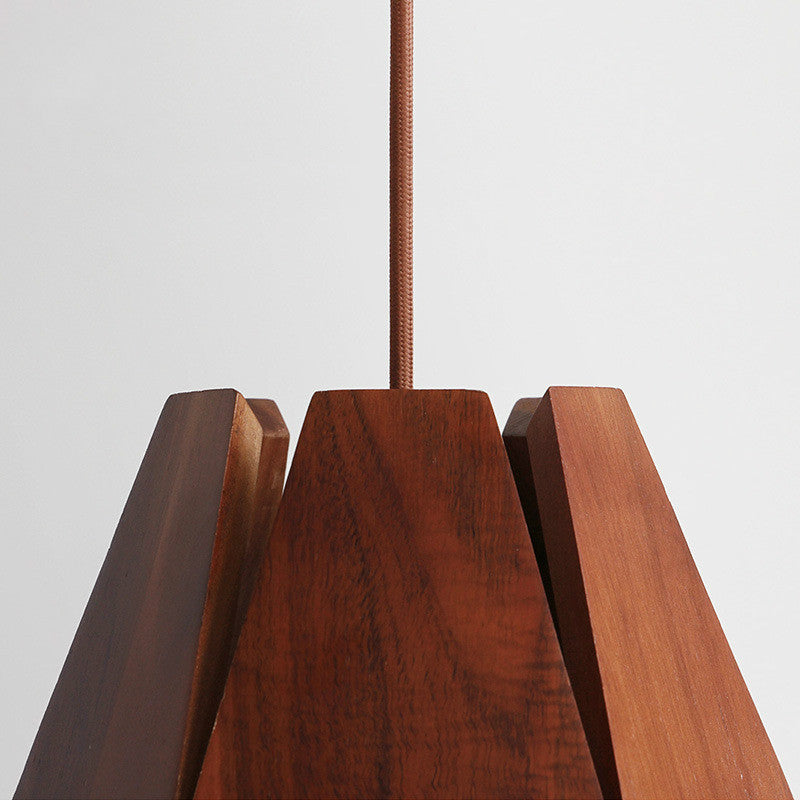 Bar Polyhedral Wooden Pendant - HOUSYE